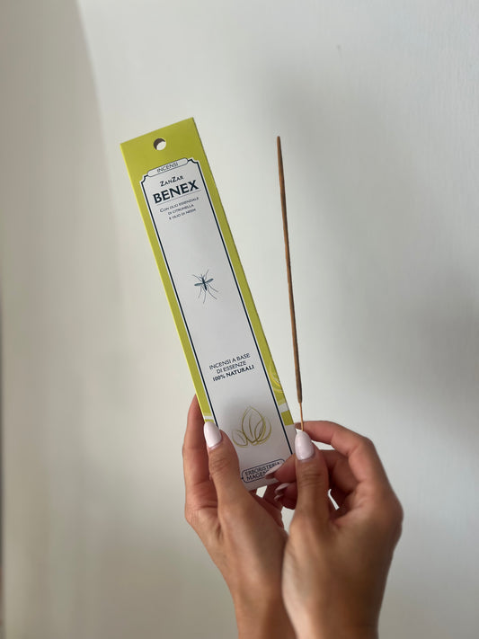 INCENSI ANTI ZANZARE e INSETTI CON OLIO ESSENZIALE DI CITRONELLA E NEEM