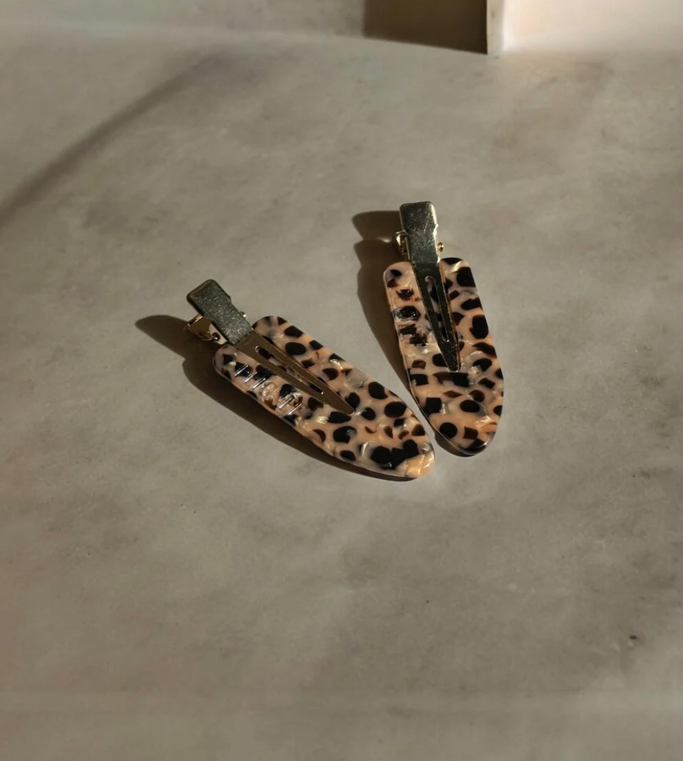 FERMAGLIO PER CAPELLI FIRMATO PEIGNÉE - LÉOPARD
