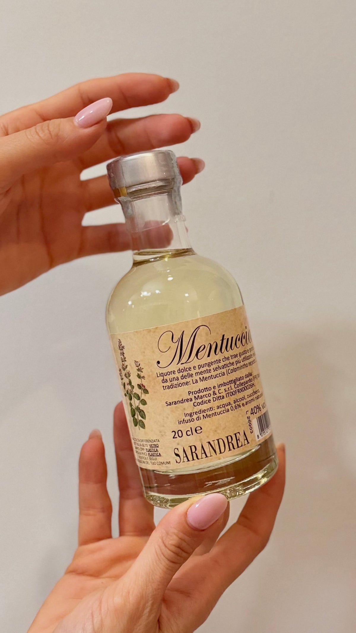 LIQUORE A BASE DI INFUSO DI MENTUCCIA 20cl