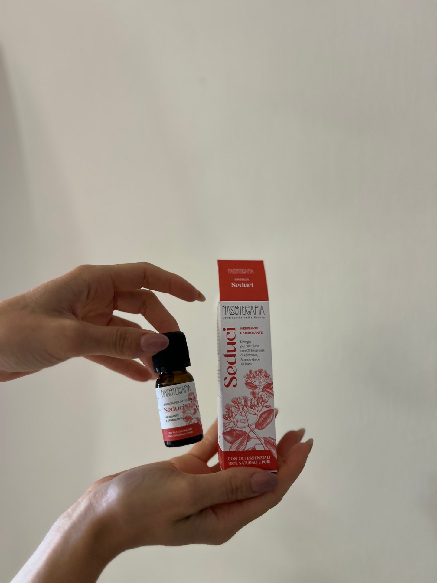 SINERGIA OLI ESSENZIALI “SEDUCI” con Cabreuva, Arancio dolce, Litsea