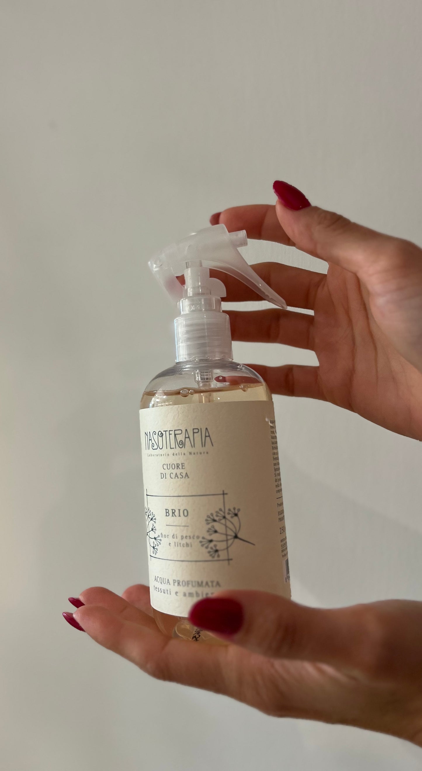 ACQUA PROFUMATA TESSUTI & AMBIENTI "BRIO" Fiori di Pesco e Litchi