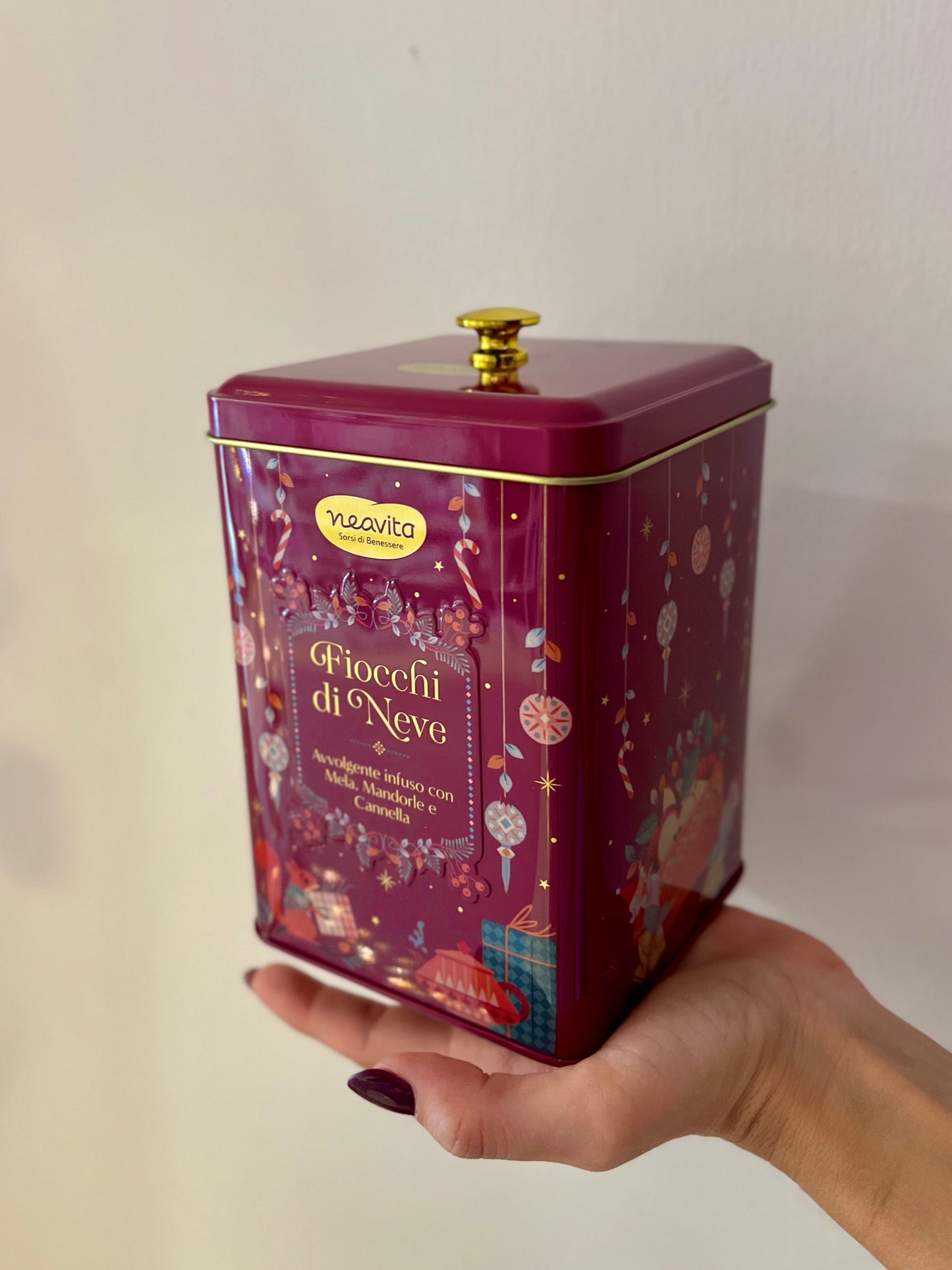 BISCOTTIERA CON INFUSI "FIOCCHI DI NEVE"