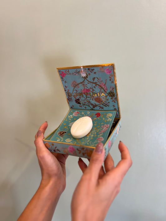 PIATTINO IN VETRO CON SAPONE FLORIO