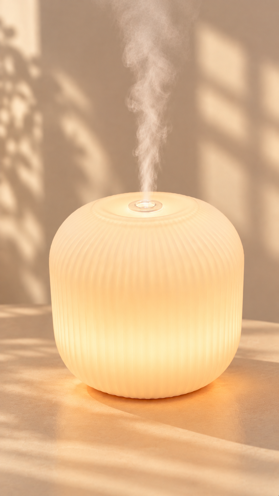 LAMPADA DIFFUSORE ULTRASUONI IN VETRO OPACO, Lanterna