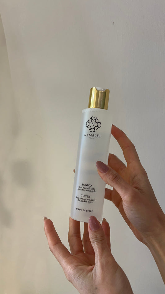 TONICO VISO DEMAQUILLAGE ROSA E FIOR DI LOTO - PER TUTTI I TIPI DI PELLE