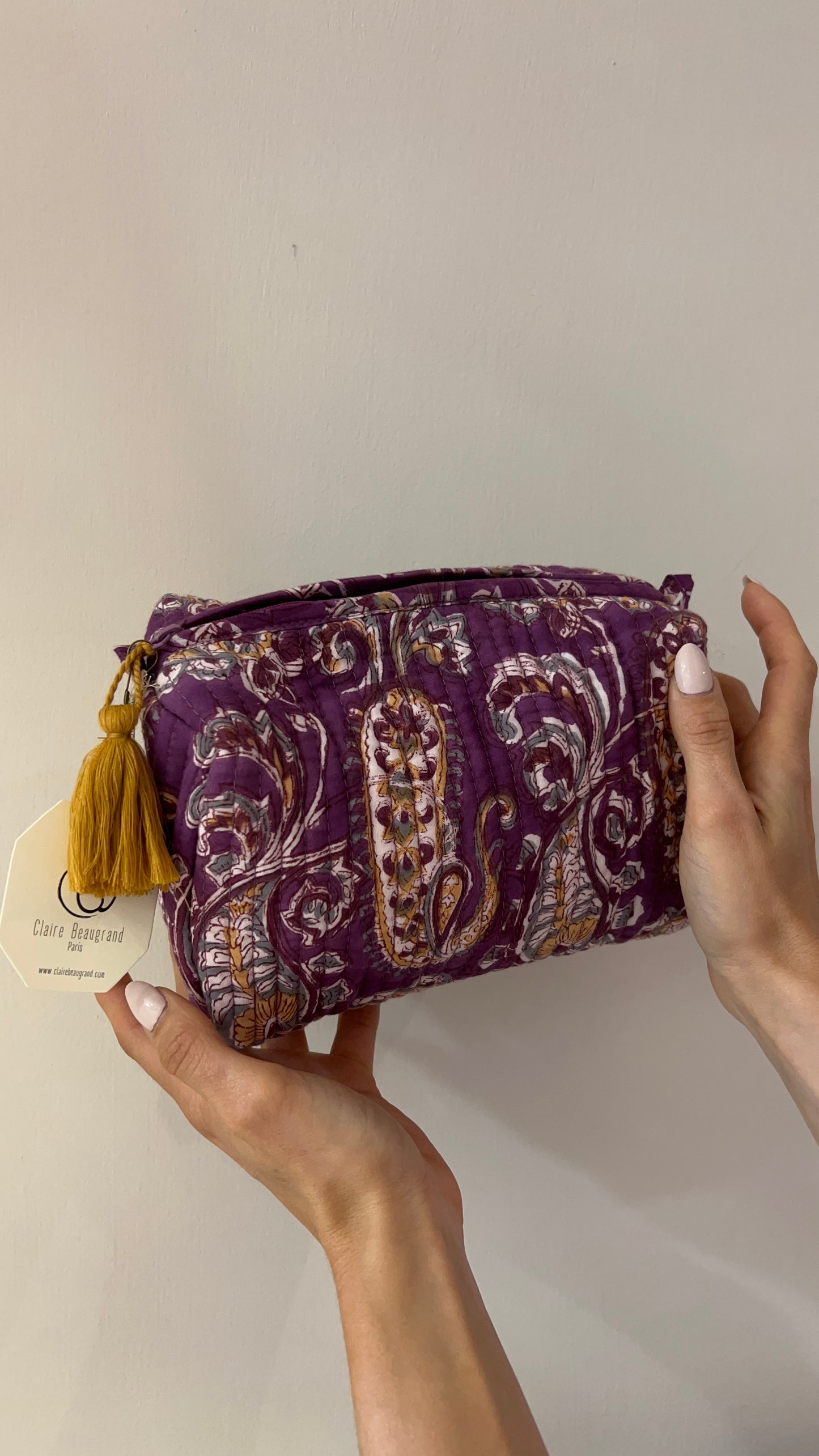TROUSSE DE TOILETTE EN COTON - “PURPLE”