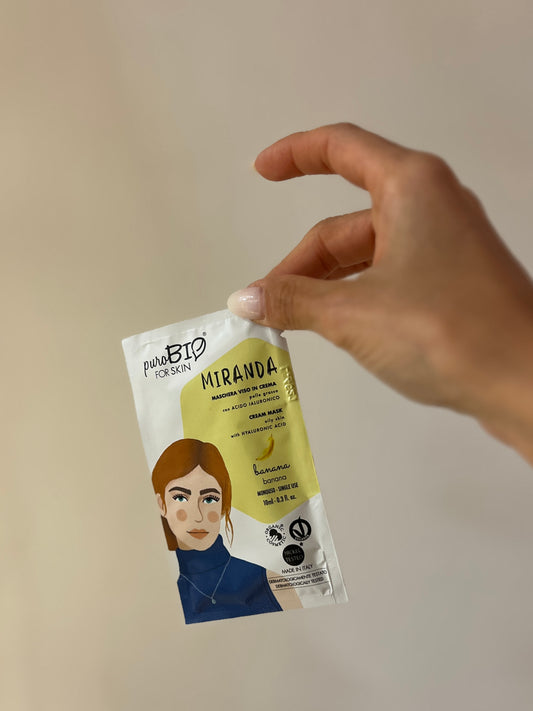 MASCHERA VISO IN CREMA PELLE MISTA/GRASSA gusto banana