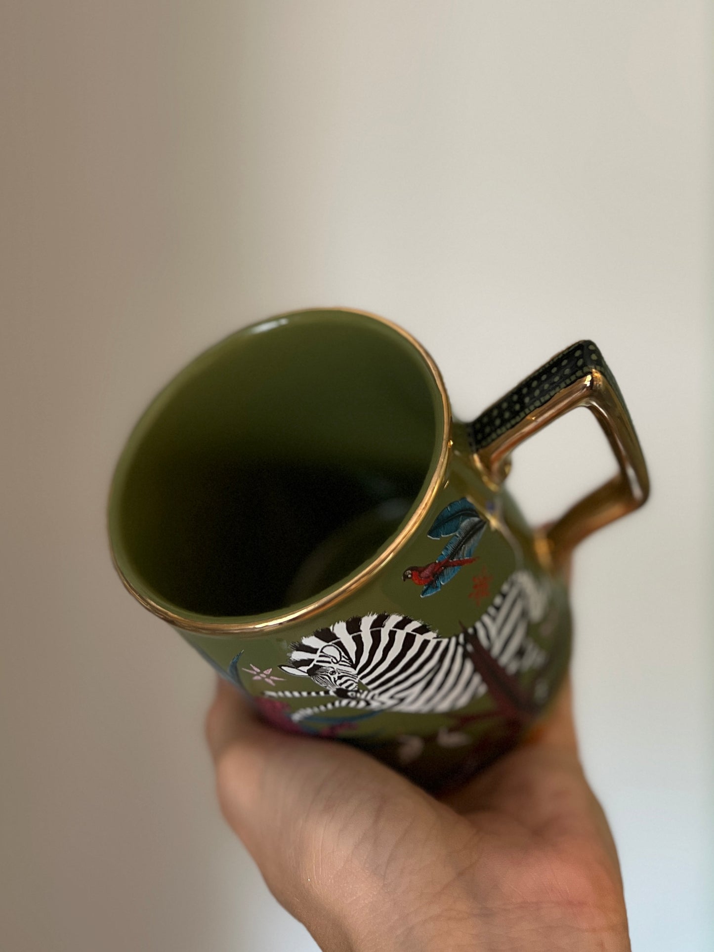 TAZZA JUNGLE CERAMIC VERDE ORTIGIA