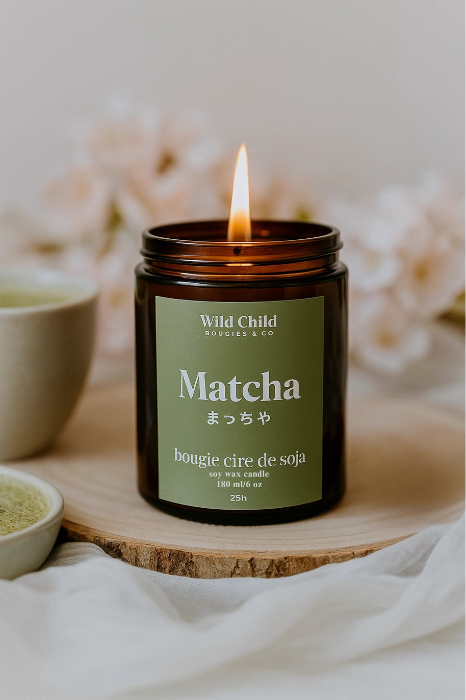 CANDELA IN CERA DI SOIA "THE MATCHA"
