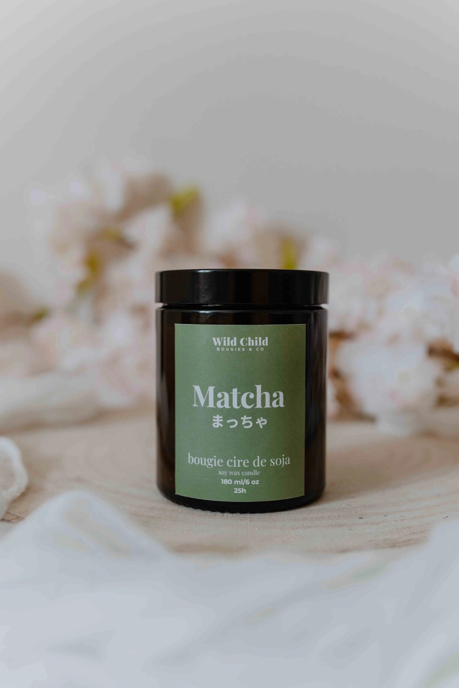 CANDELA IN CERA DI SOIA "THE MATCHA"