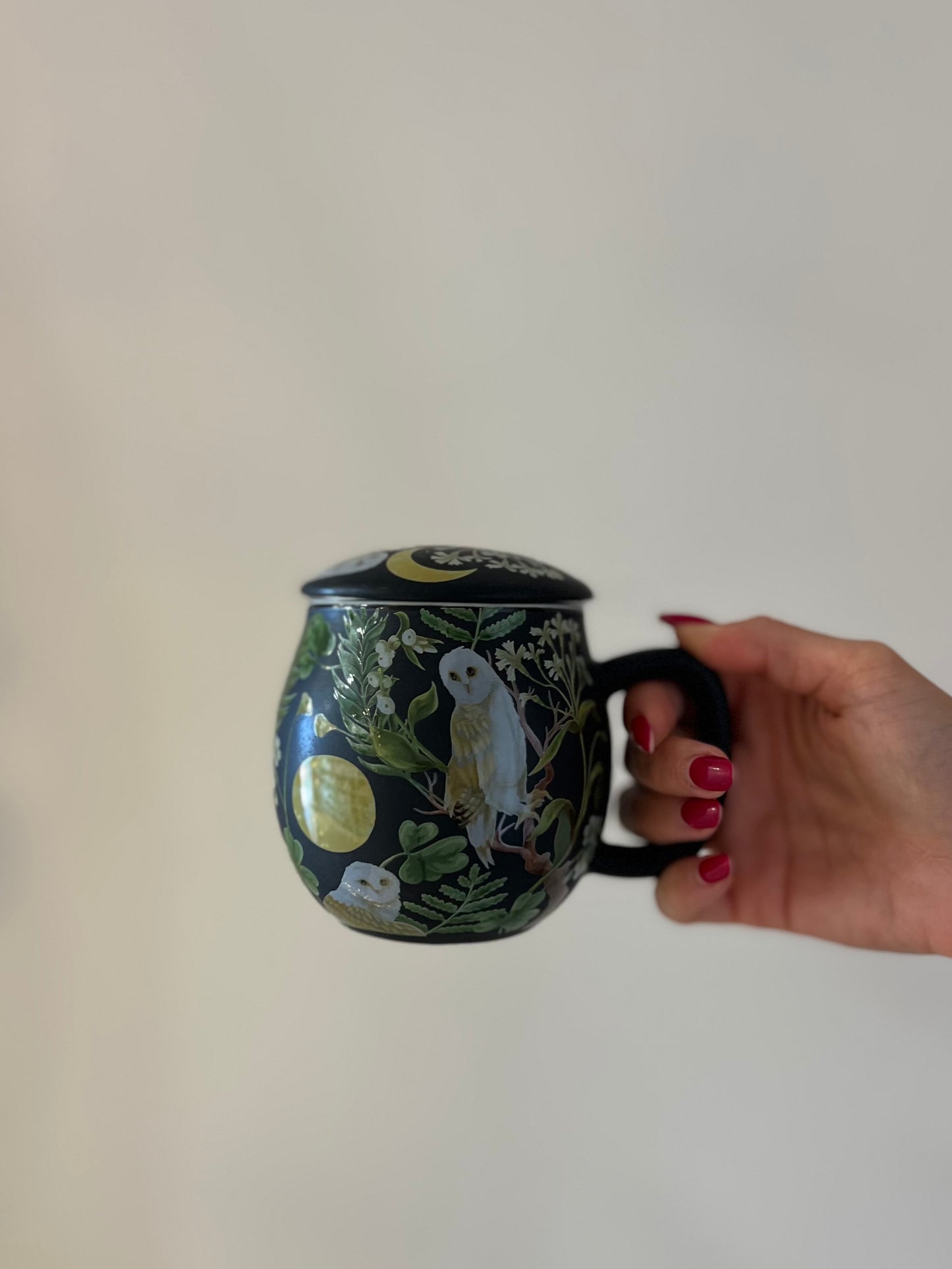 TISANIERA IN PORCELLANA Barbagianni