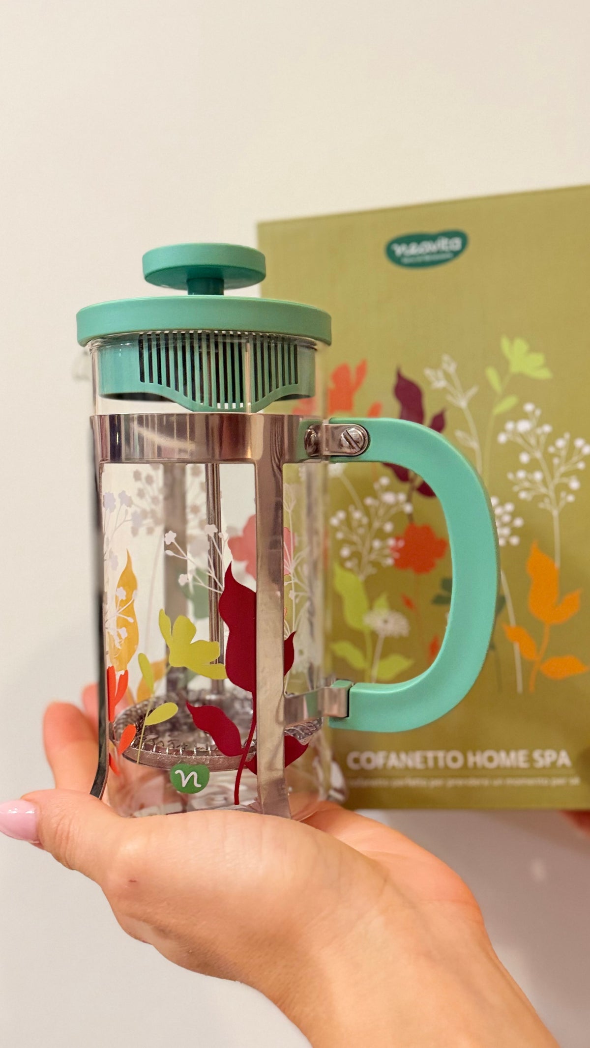 COFANETTO TISANIERA STANTUFFO IN VETRO, Con tisana Limone e Zenzero