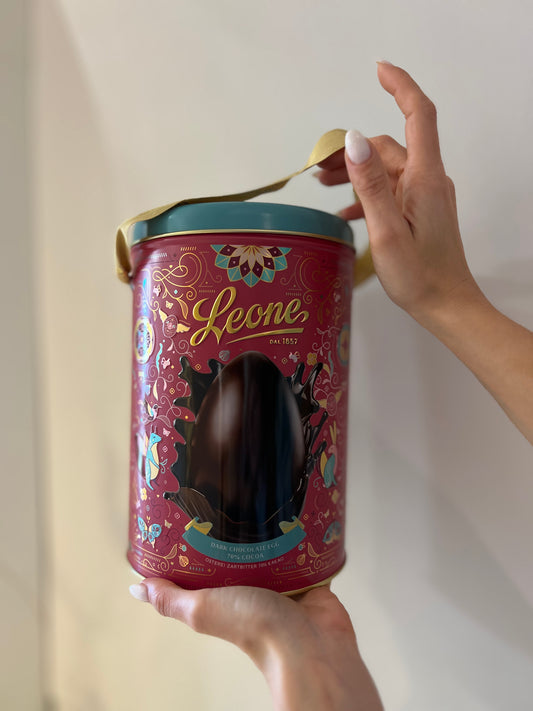 LEONE UOVO CIOCCOLATO FONDENTE 70% vegan 300gr con sorpresa