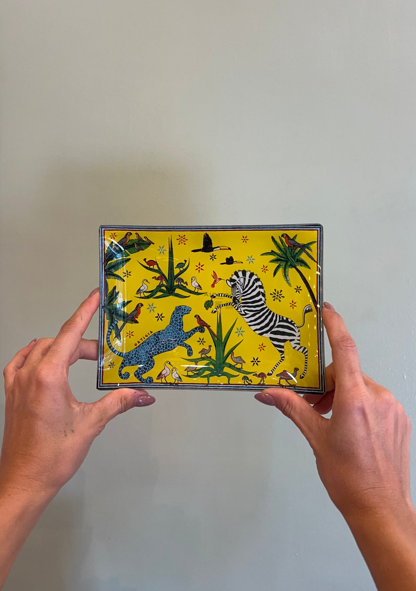 SCATOLA DI LATTA 4 PIATTINI IN VETRO ORTIGIA