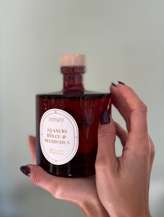 DIFFUSORE D’AMBIENTE IN VETRO- ARANCIO DOLCE & MANDORLA