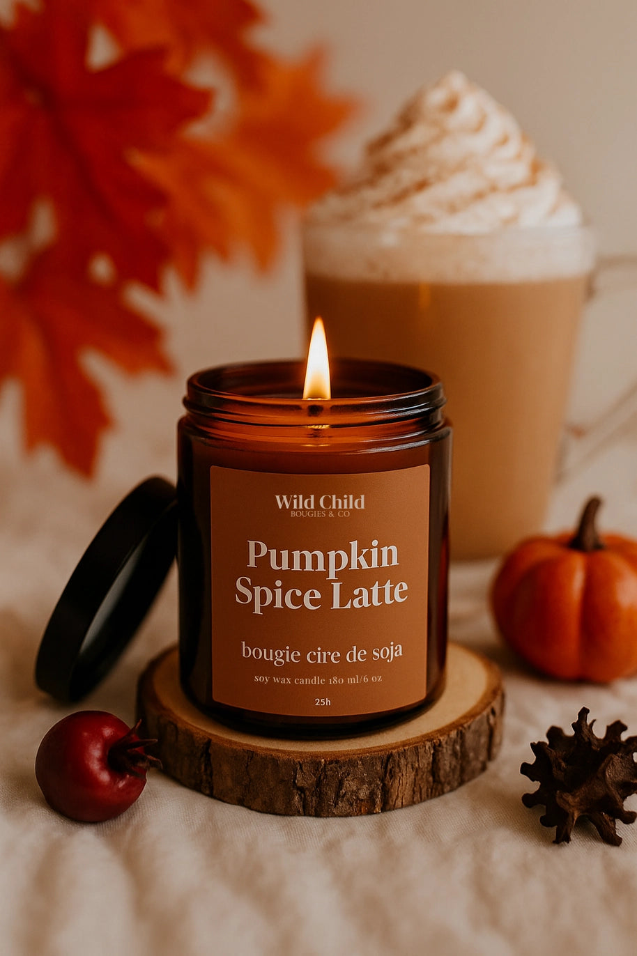 CANDELA IN CERA DI SOIA "PUMPKIN SPICE LATTE"