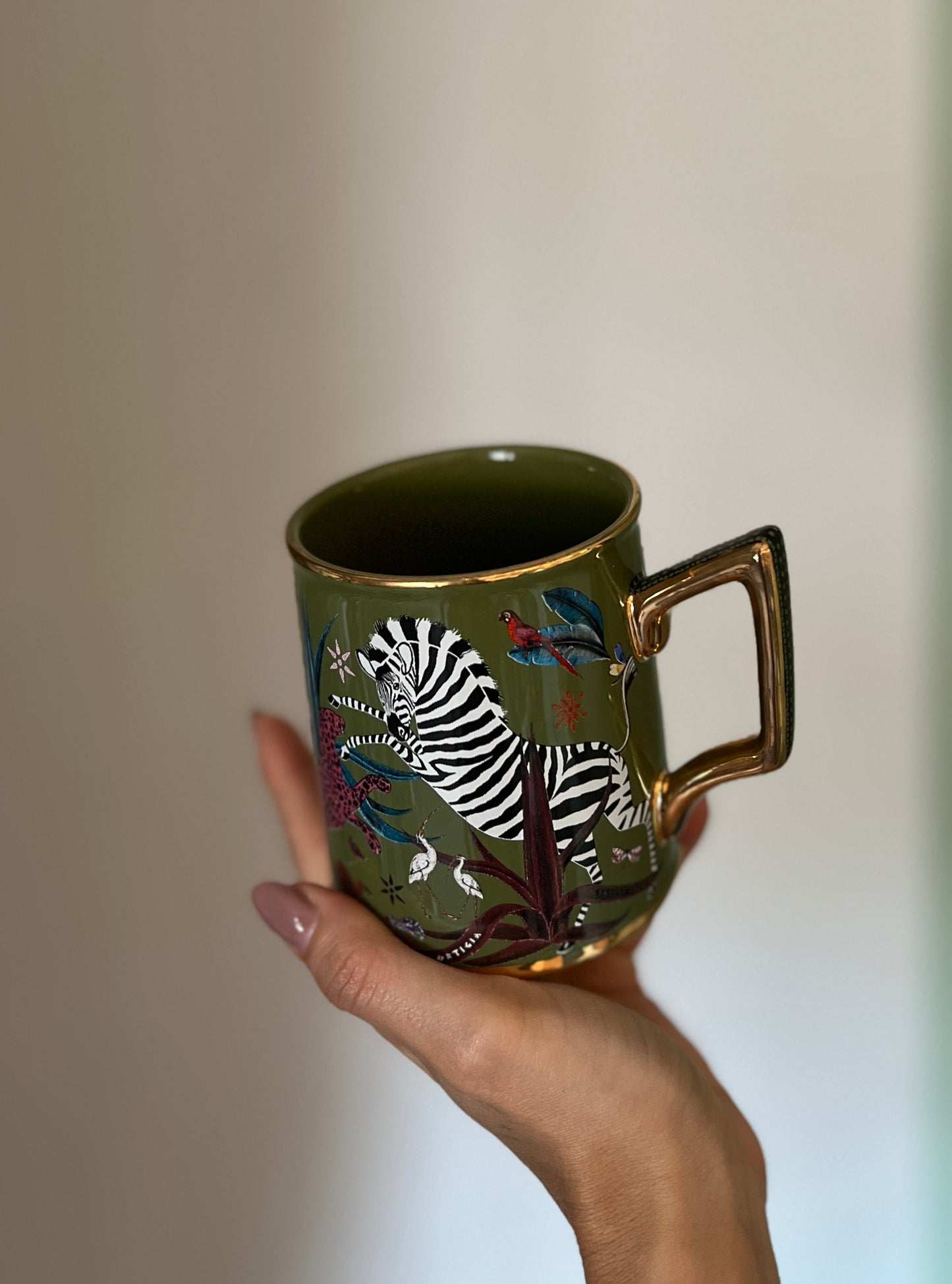 TAZZA JUNGLE CERAMIC VERDE ORTIGIA