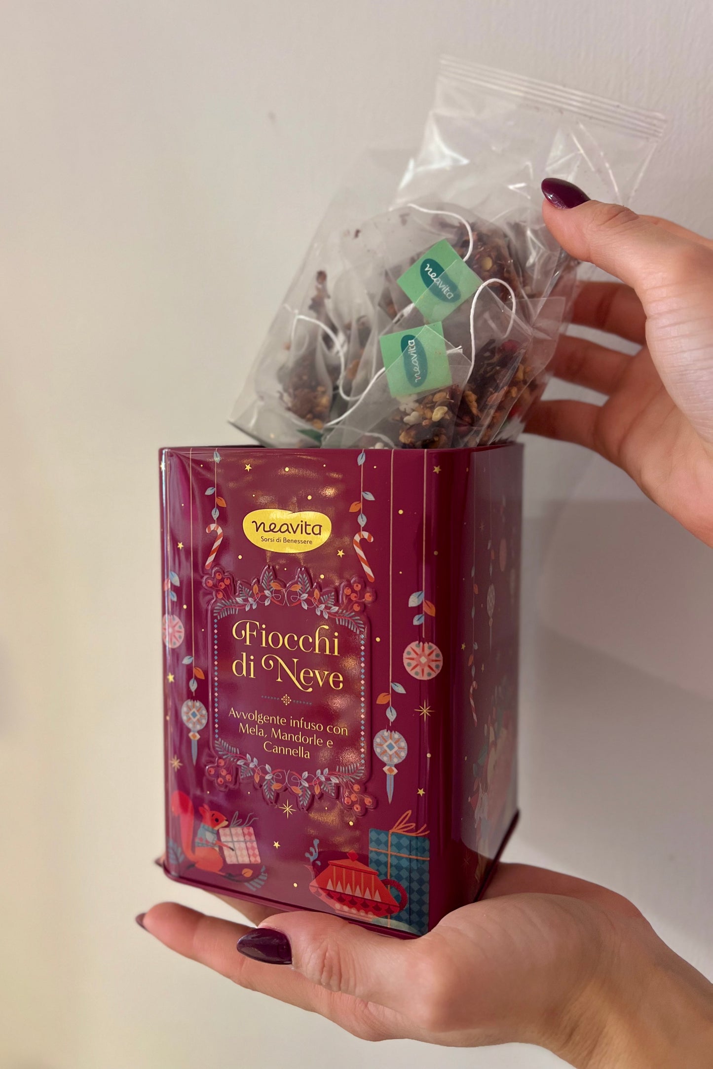 BISCOTTIERA CON INFUSI "FIOCCHI DI NEVE"