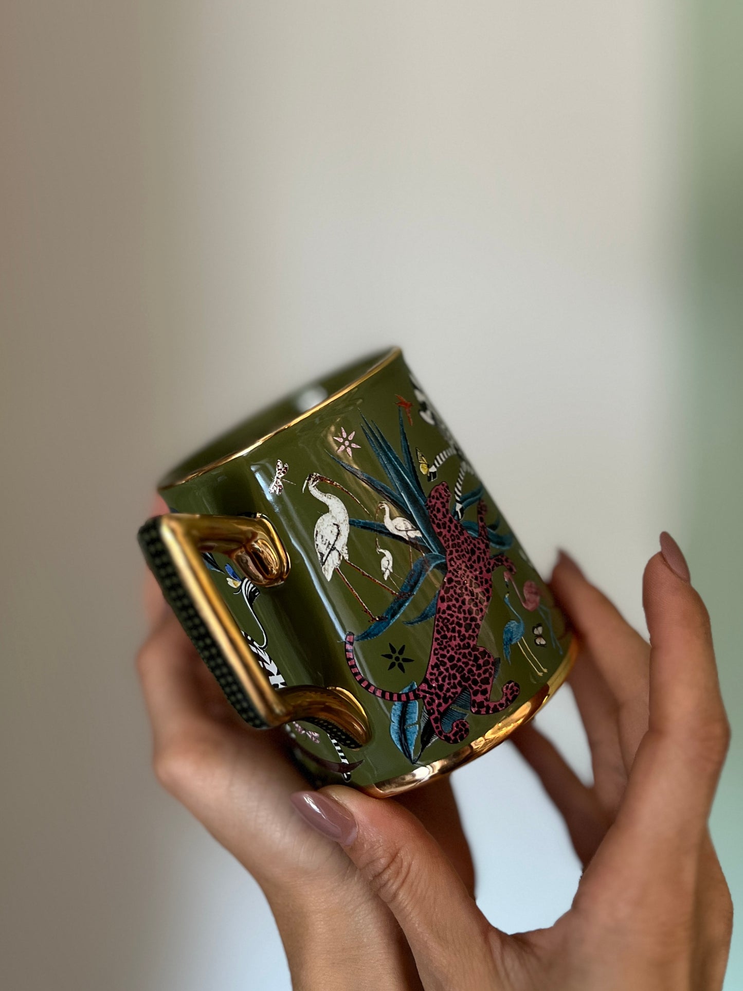 TAZZA JUNGLE CERAMIC VERDE ORTIGIA