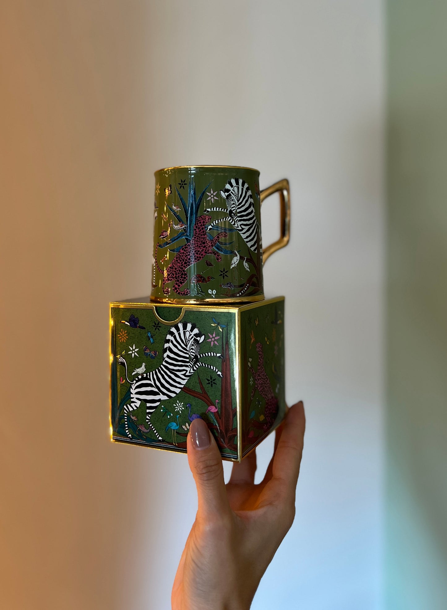 TAZZA JUNGLE CERAMIC VERDE ORTIGIA