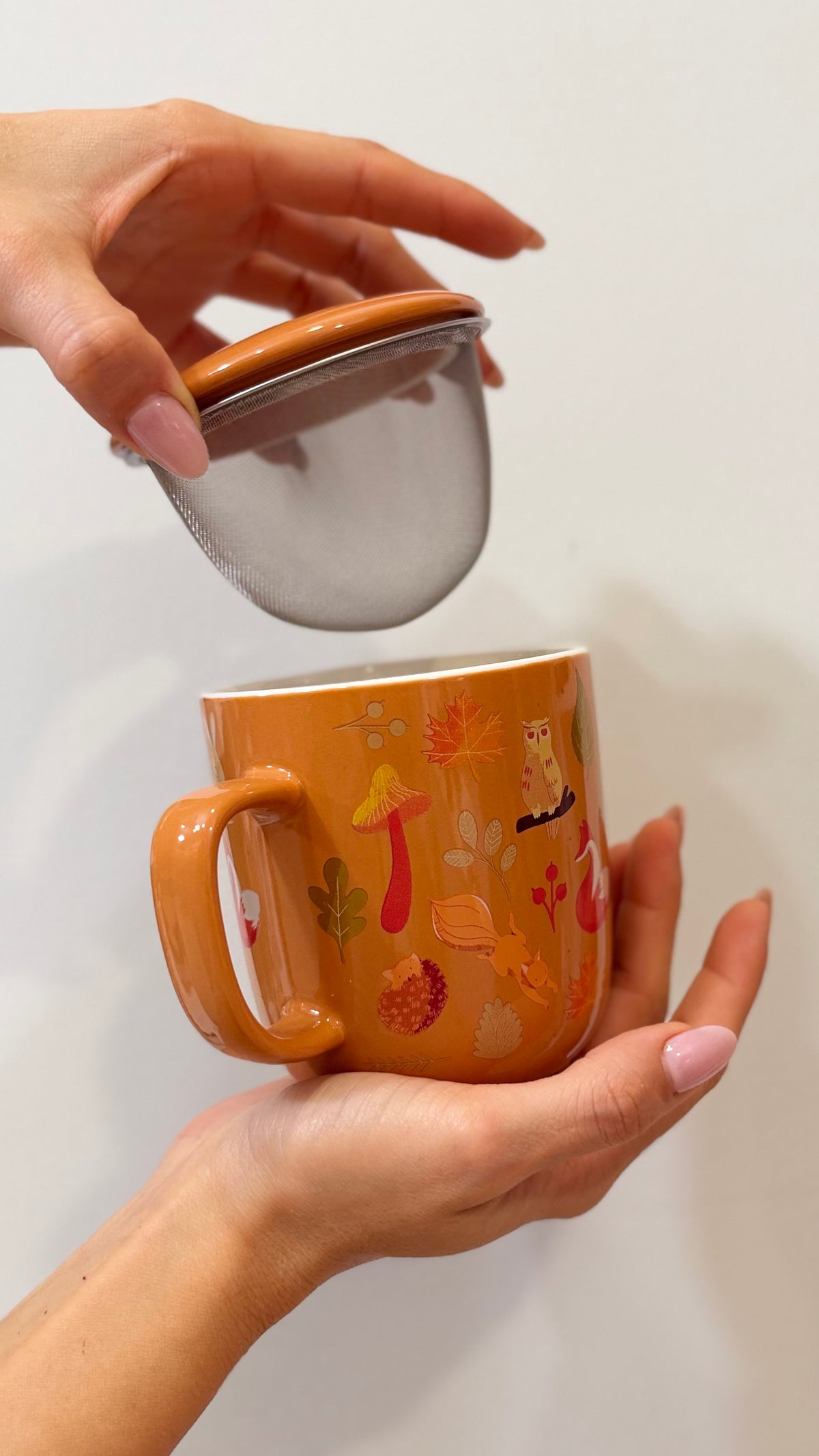 INFUSIERA IN CERAMICA CON FILTRO, WARMY AUTUMN