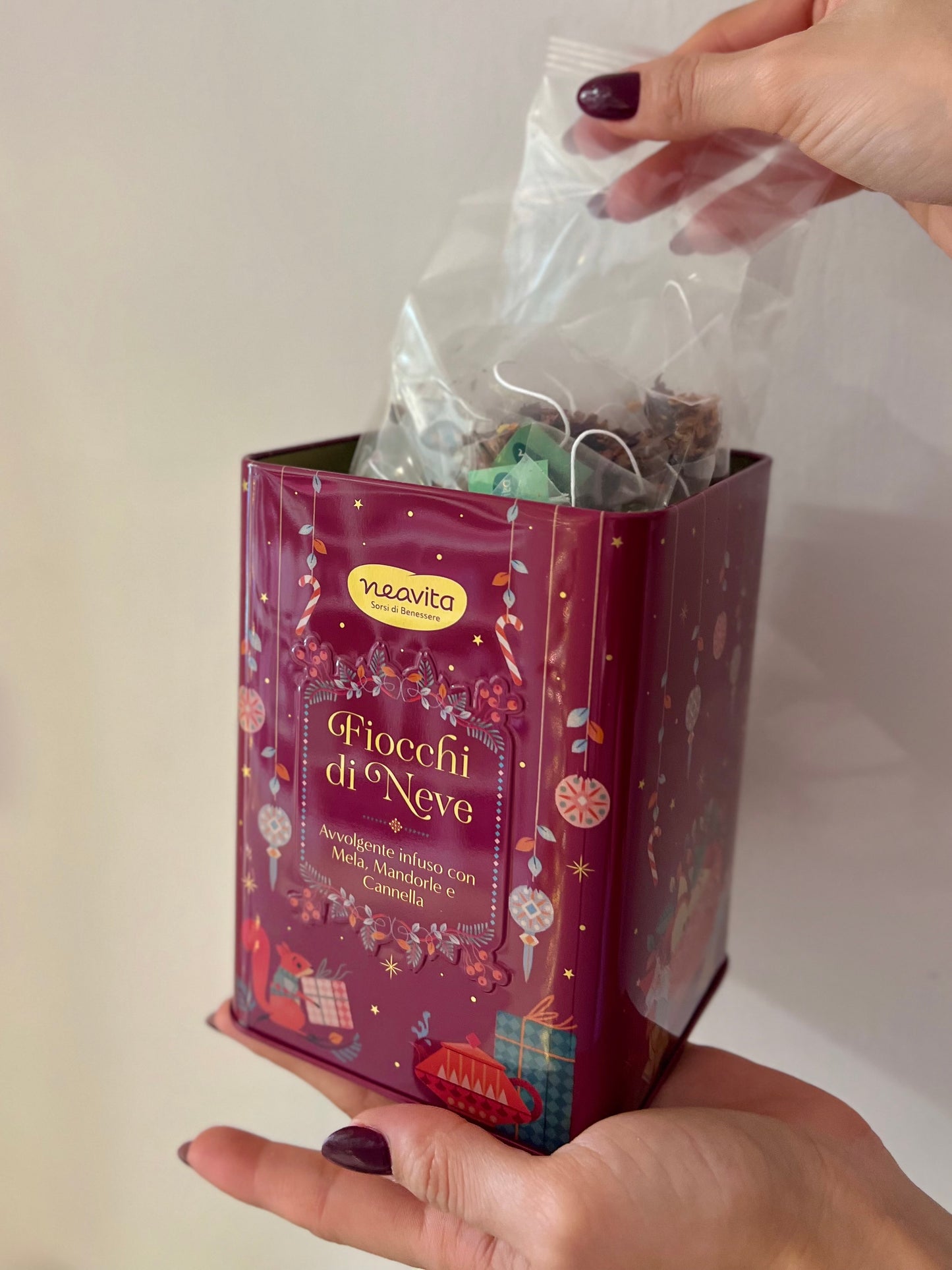 BISCOTTIERA CON INFUSI "FIOCCHI DI NEVE"