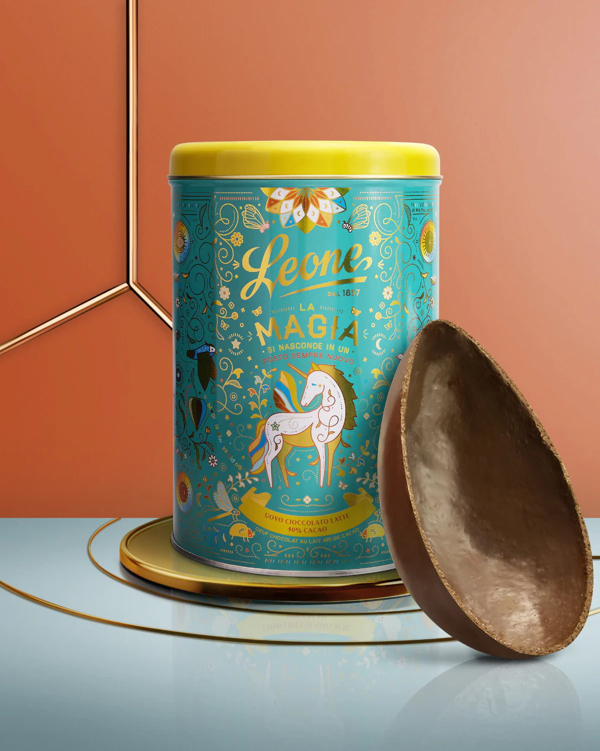 LEONE UOVO CIOCCOLATO AL LATTE 40% vegetariano 300gr con sorpresa