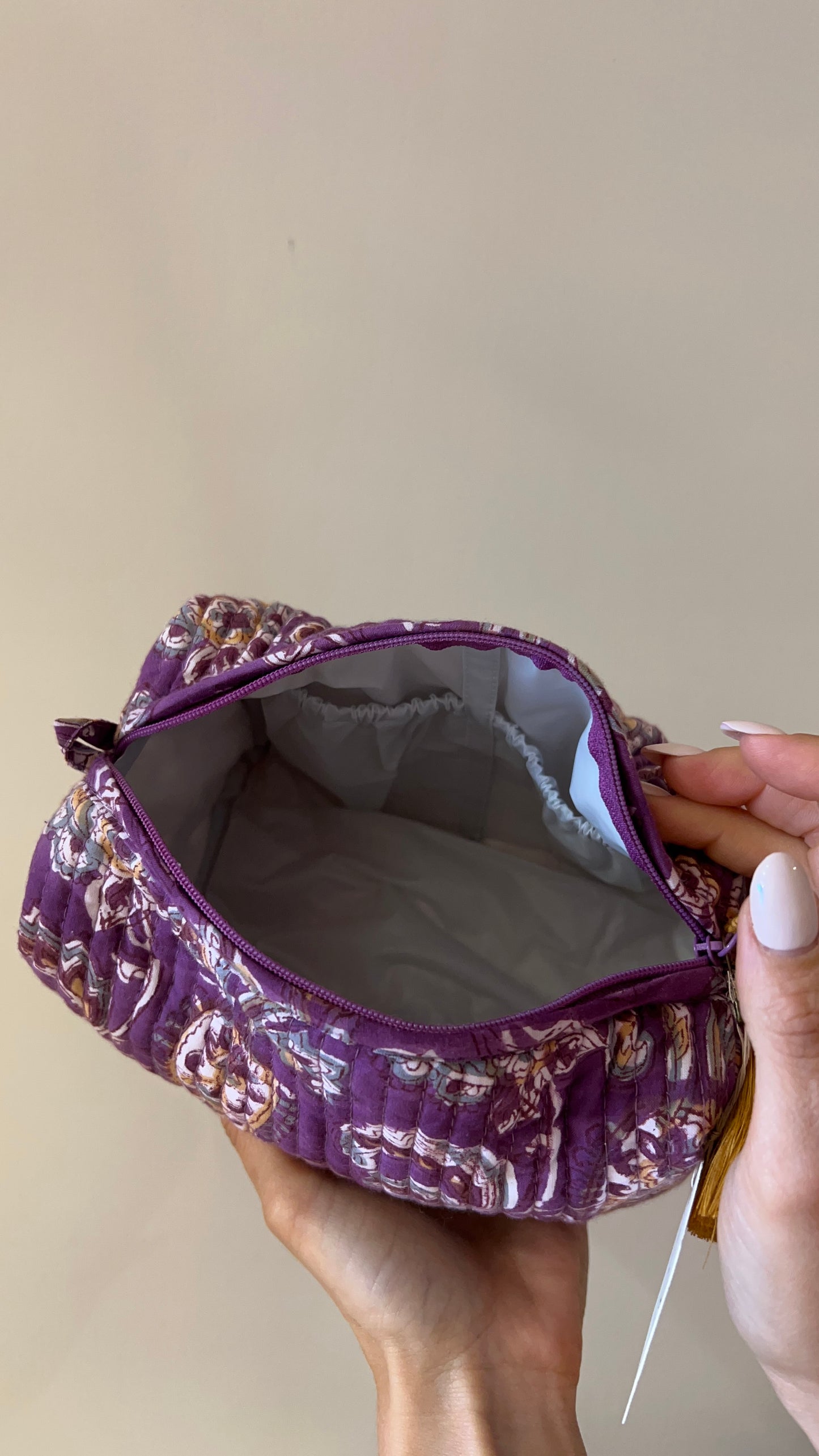 TROUSSE DE TOILETTE EN COTON - “PURPLE”