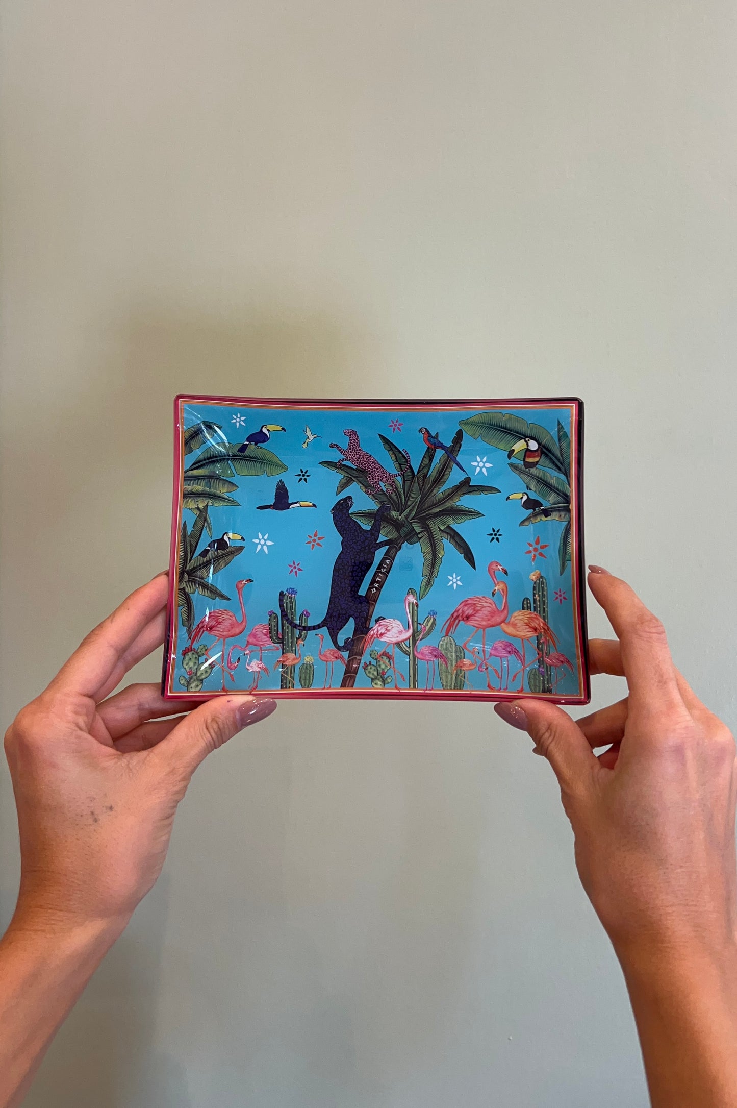 SCATOLA DI LATTA 4 PIATTINI IN VETRO ORTIGIA