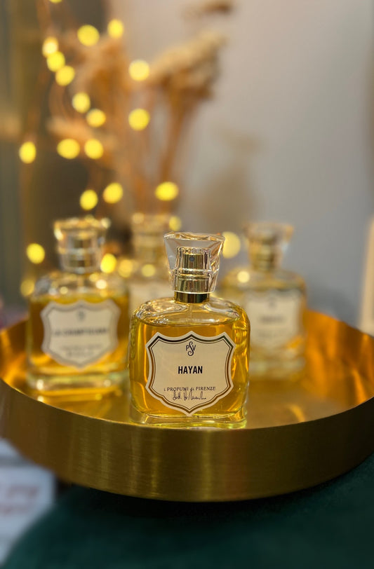EAU DE PARFUM “HAYAN” 50ML accordo gourmand vanigliato e legnoso