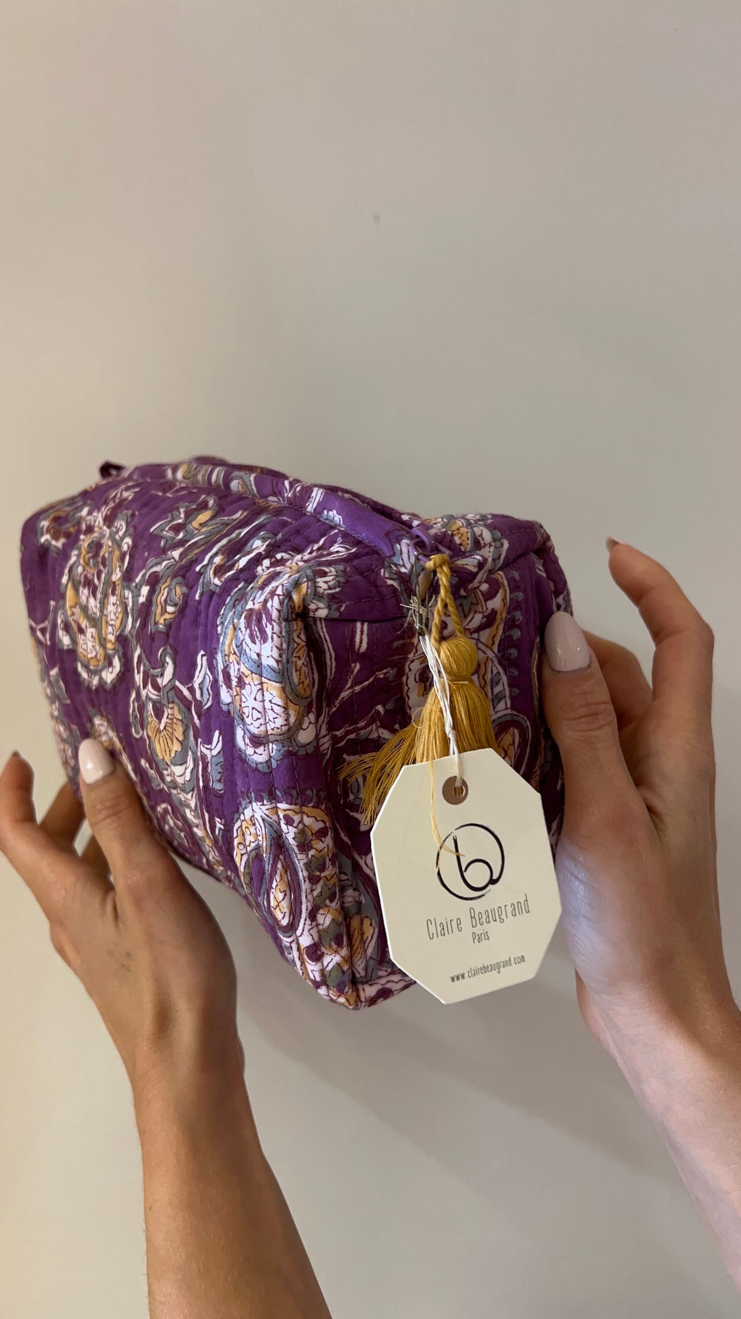 TROUSSE DE TOILETTE EN COTON - “PURPLE”