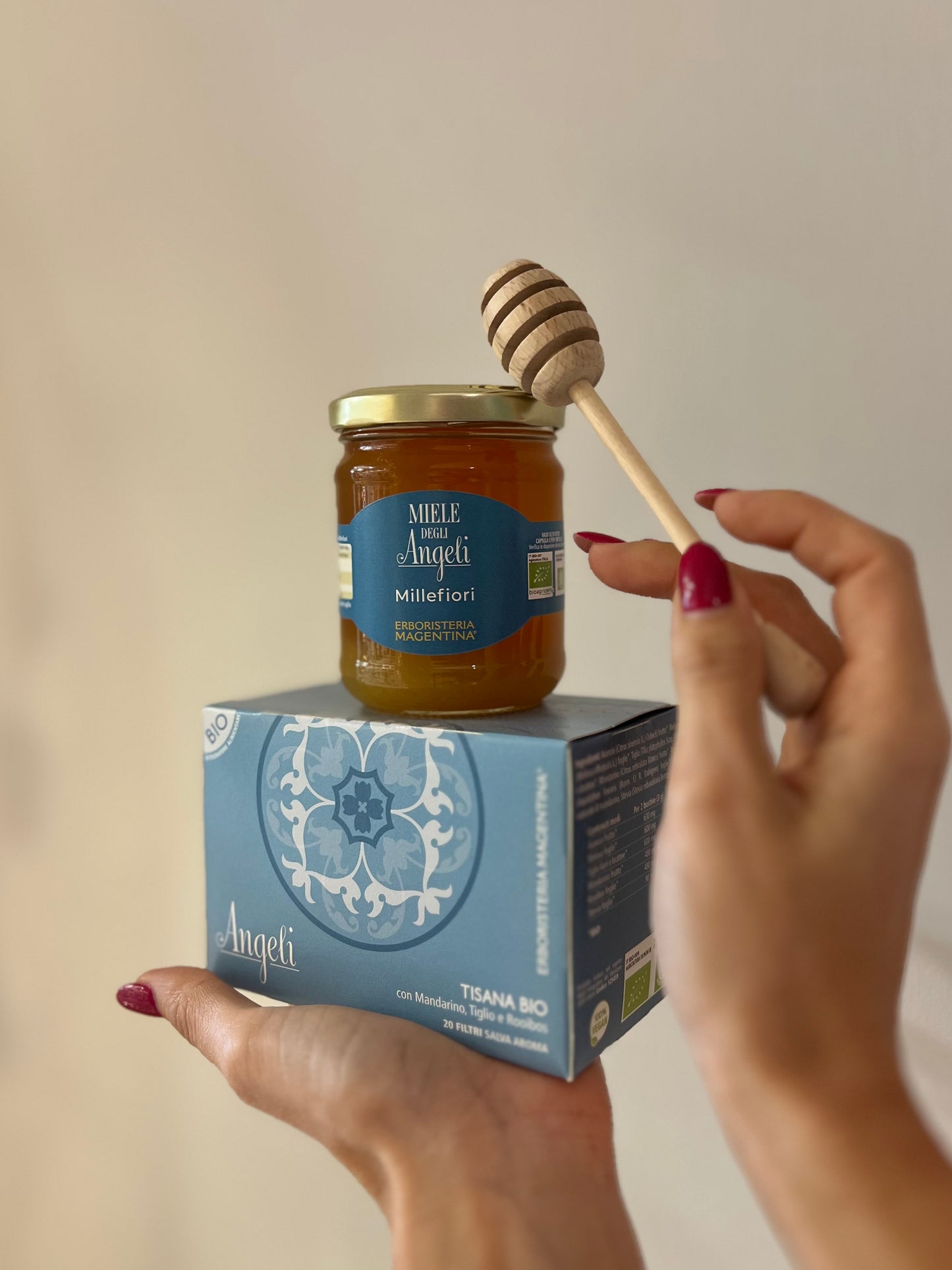 DOLCI MOMENTI DI RELAX,COFANETTO MIELE E INFUSO DEGLI ANGELI