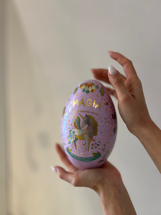 LEONE UOVO DI LATTA CON OVETTI DI CIOCCOLATO AL LATTE 150gr