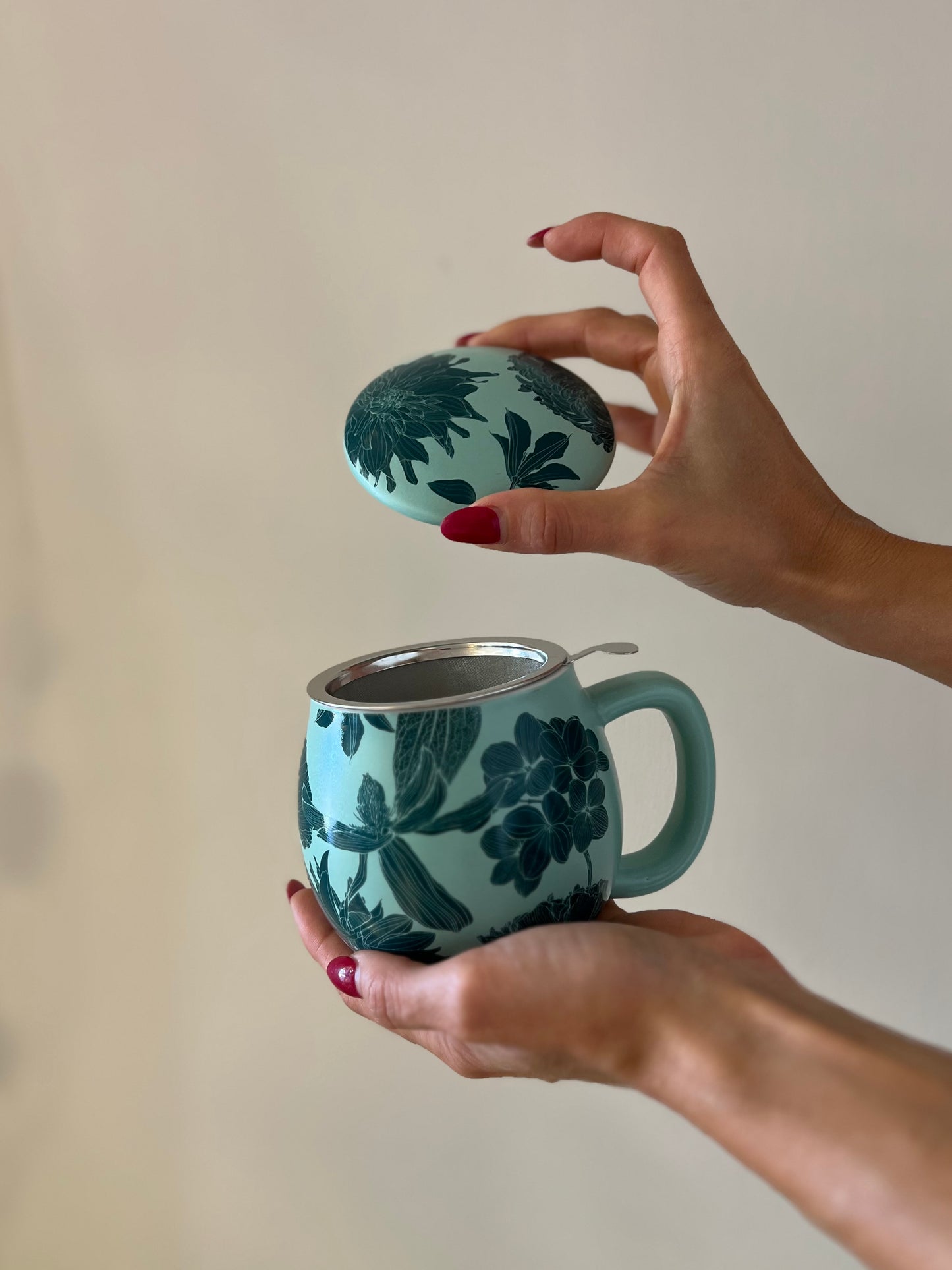 TISANIERA IN PORCELLANA Chelsea Verde Acqua