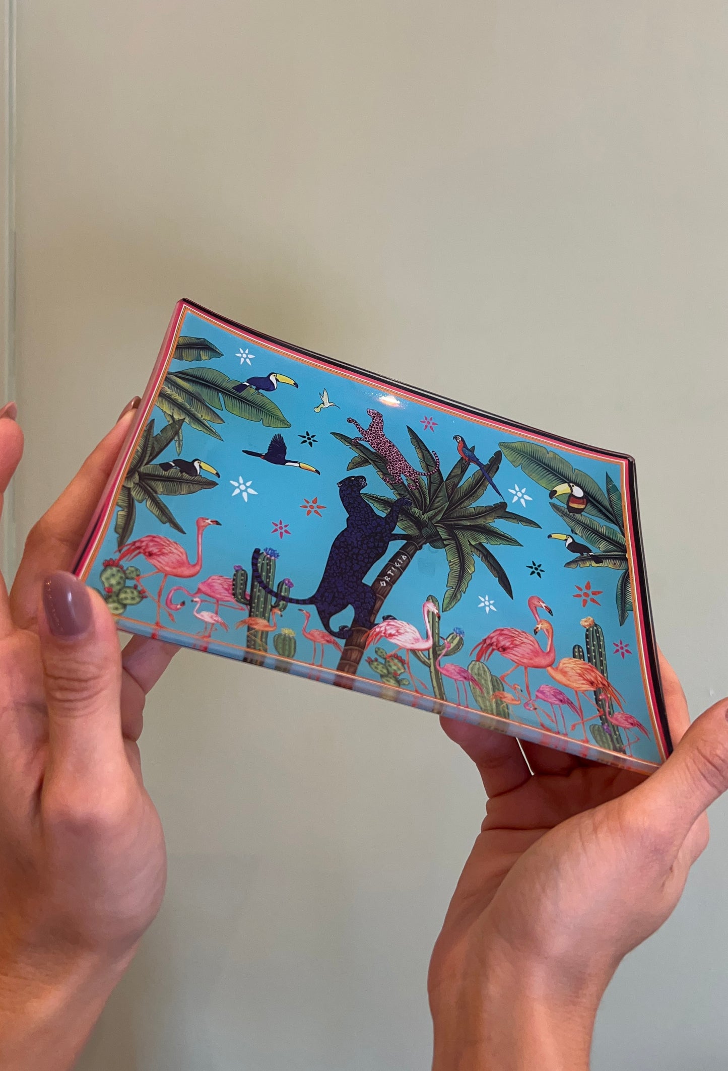 SCATOLA DI LATTA 4 PIATTINI IN VETRO ORTIGIA