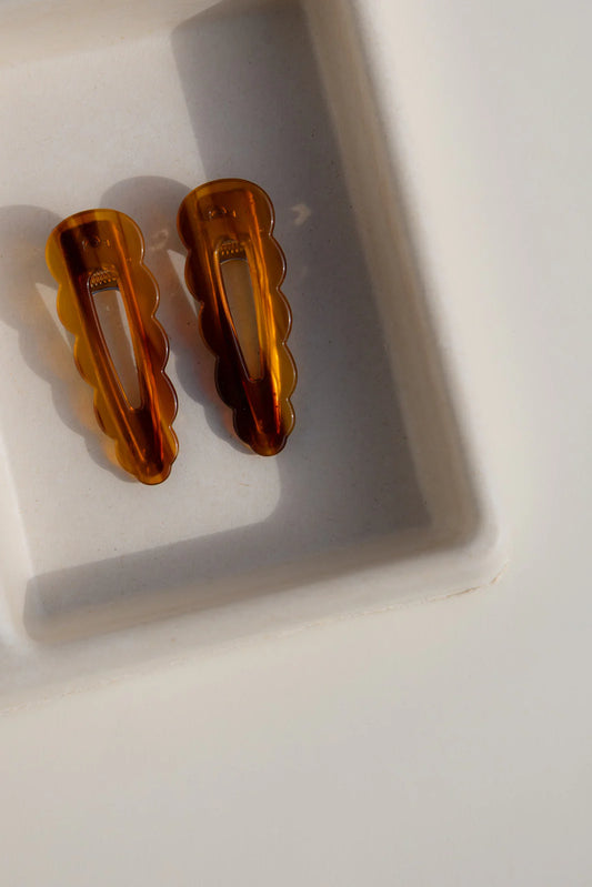 FERMAGLIO A PINZA FIRMATO PEIGNÉE - EBANO