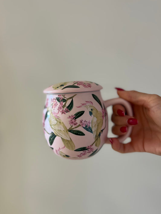 TISANIERA IN PORCELLANA Pappagallo