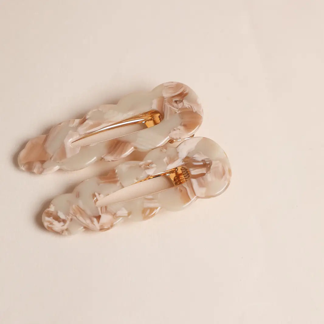 FERMAGLIO A PINZA FIRMATO PEIGNÉE - NOUGAT