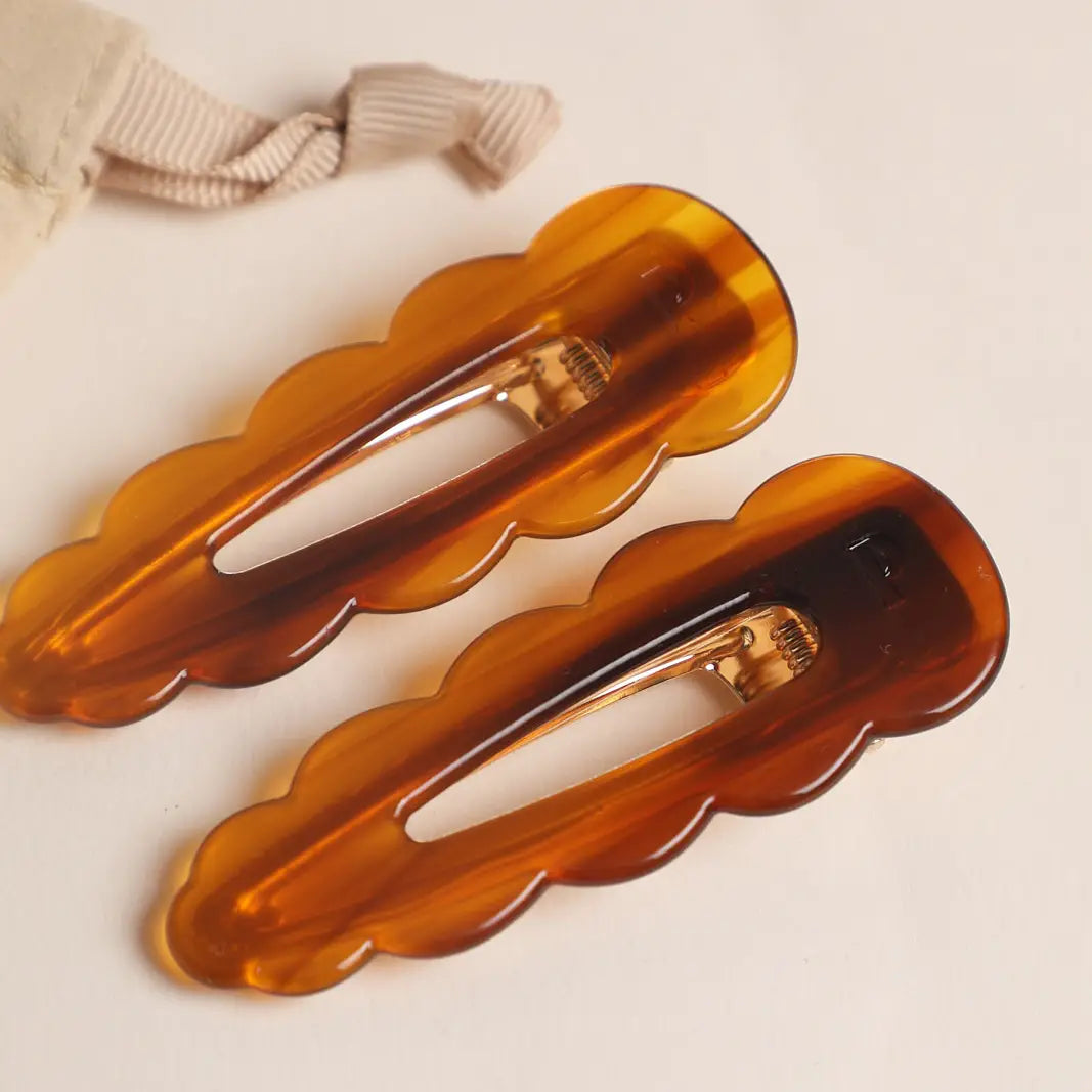 FERMAGLIO A PINZA FIRMATO PEIGNÉE - EBANO