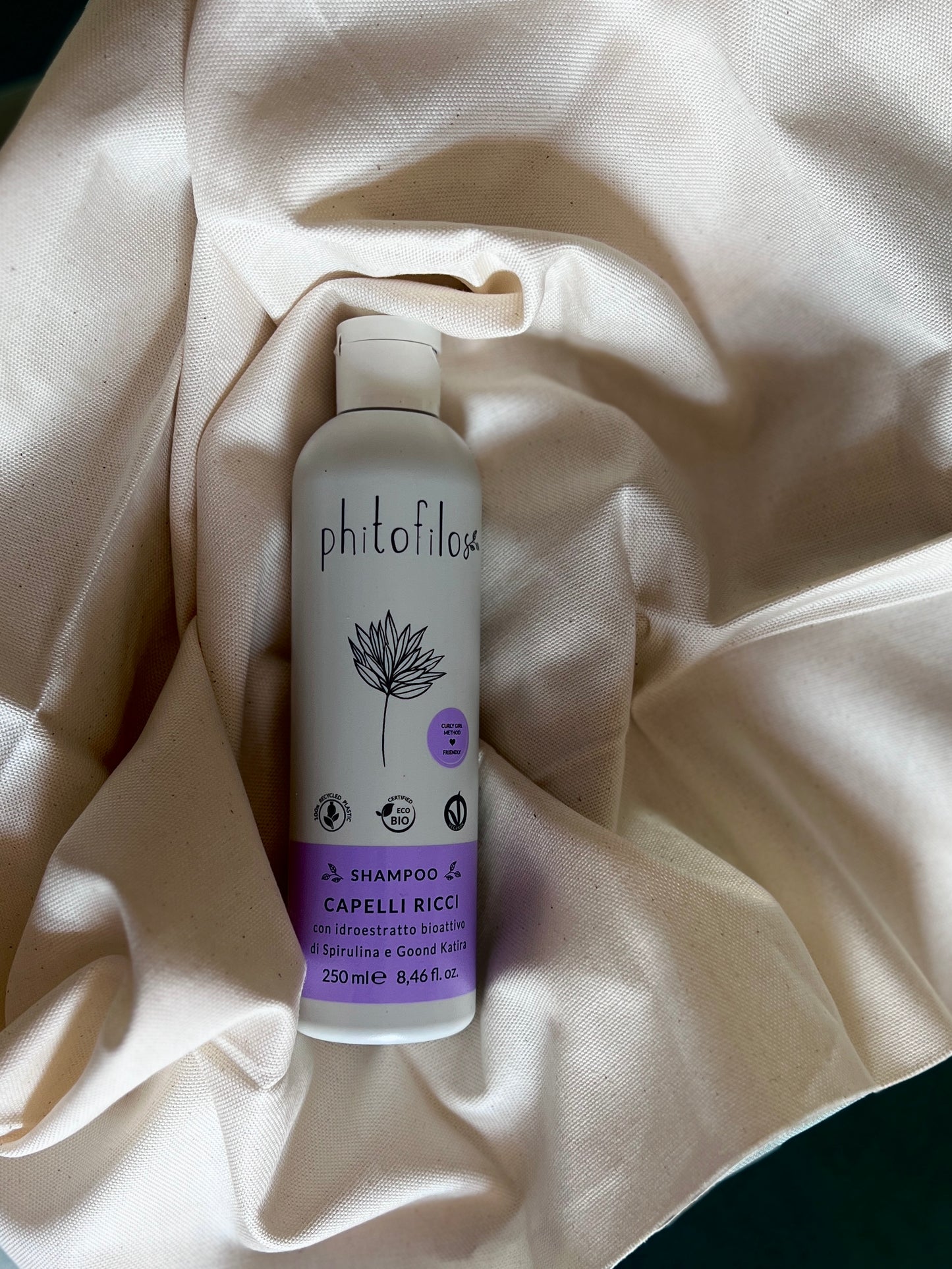 SHAMPOO CAPELLI RICCI CON IDROESTRATTO BIOATTIVO DI SPIRULINA E GOOND KATIRA