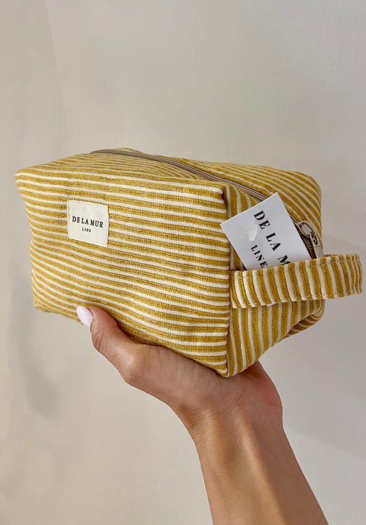 TROUSSE IN TESSUTO SPESSO CON VELLUTO A RIGHE “ACEL”