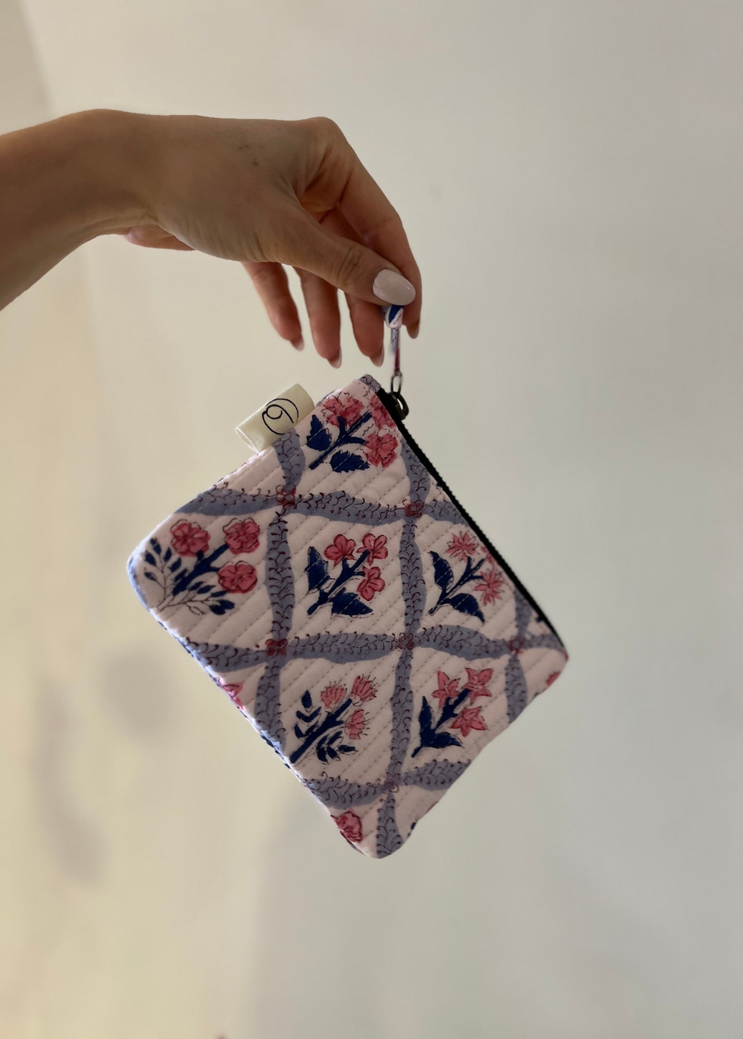 POCHETTE EN COTON “WHITE BLUE”
