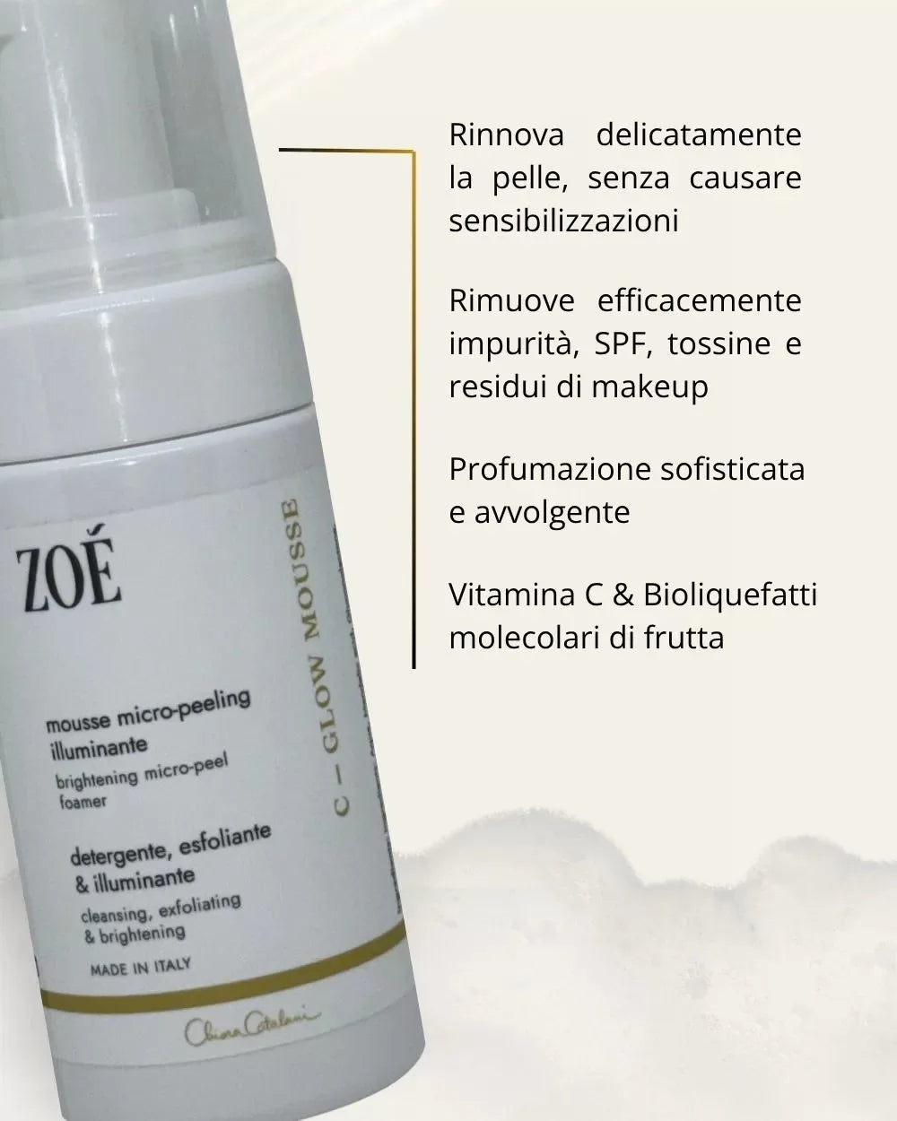 C-GLOW MOUSSE DETERGENTE micro peeling