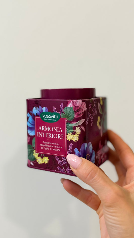 BARATTOLINO IN LATTA ARMONIA INTERIORE, infuso con tiglio e lavanda