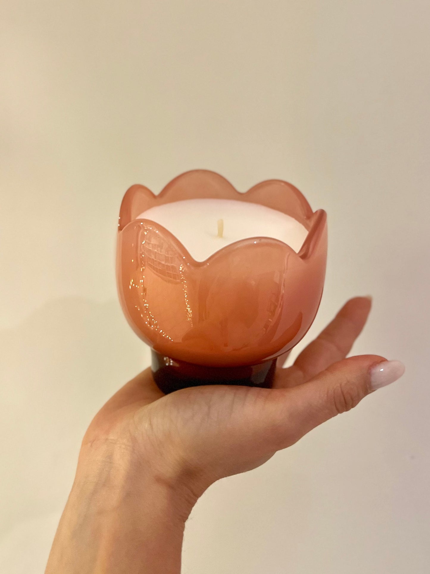 TULIP GLASS CANDLE – CACTUS FLOWER 155 gr