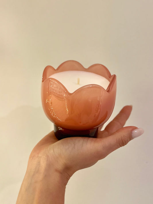 TULIP GLASS CANDLE – CACTUS FLOWER 155 gr