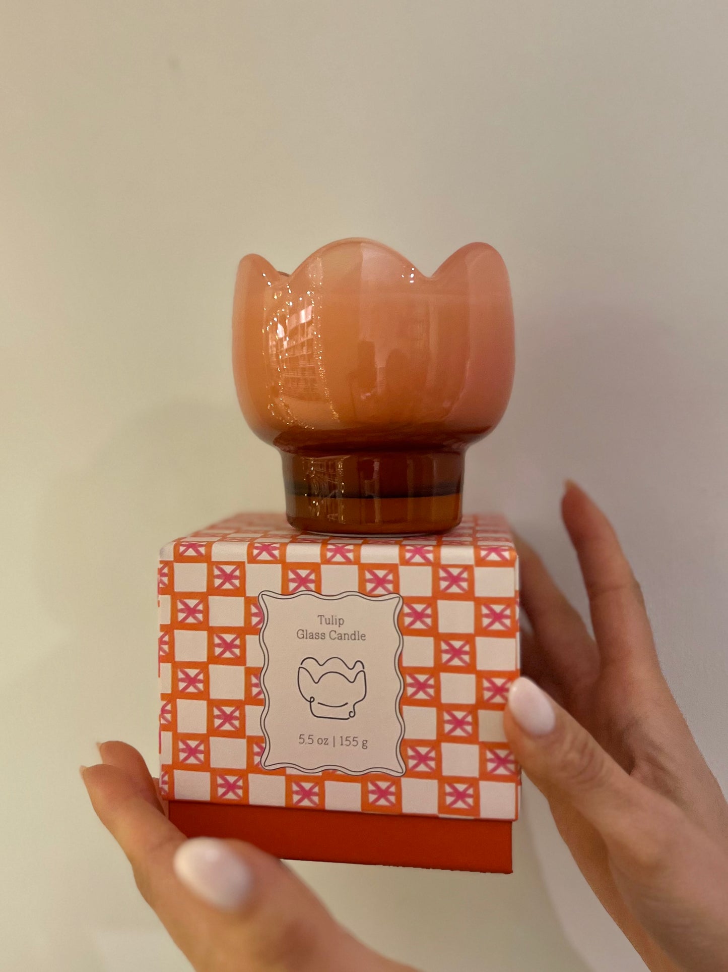 TULIP GLASS CANDLE – CACTUS FLOWER 155 gr