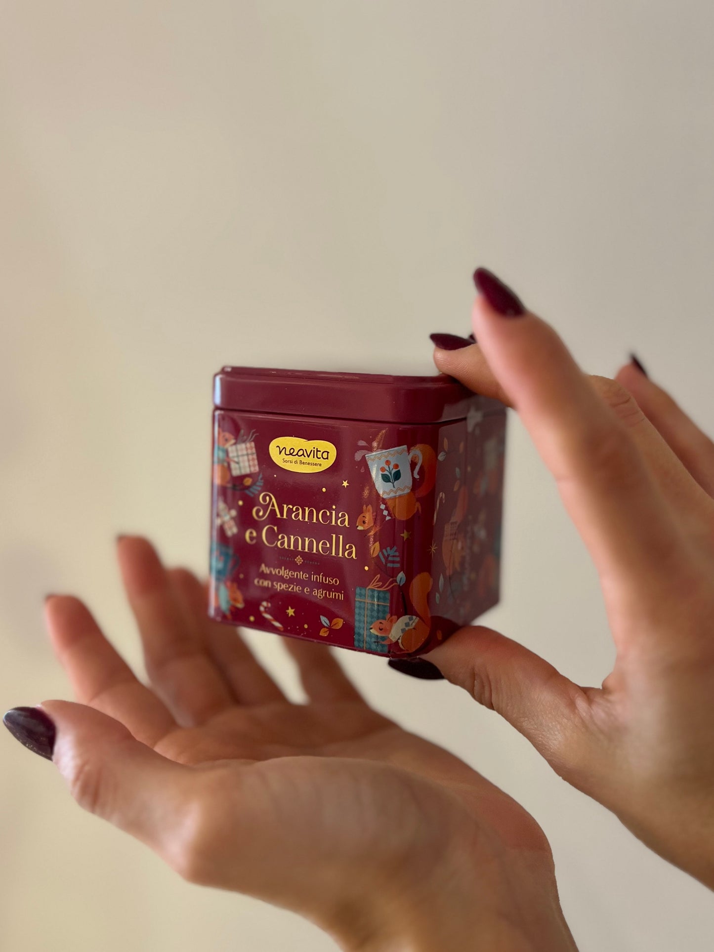 BARATTOLINO CADDY ROSSO CON INFUSO ARANCIA E CANNELLA