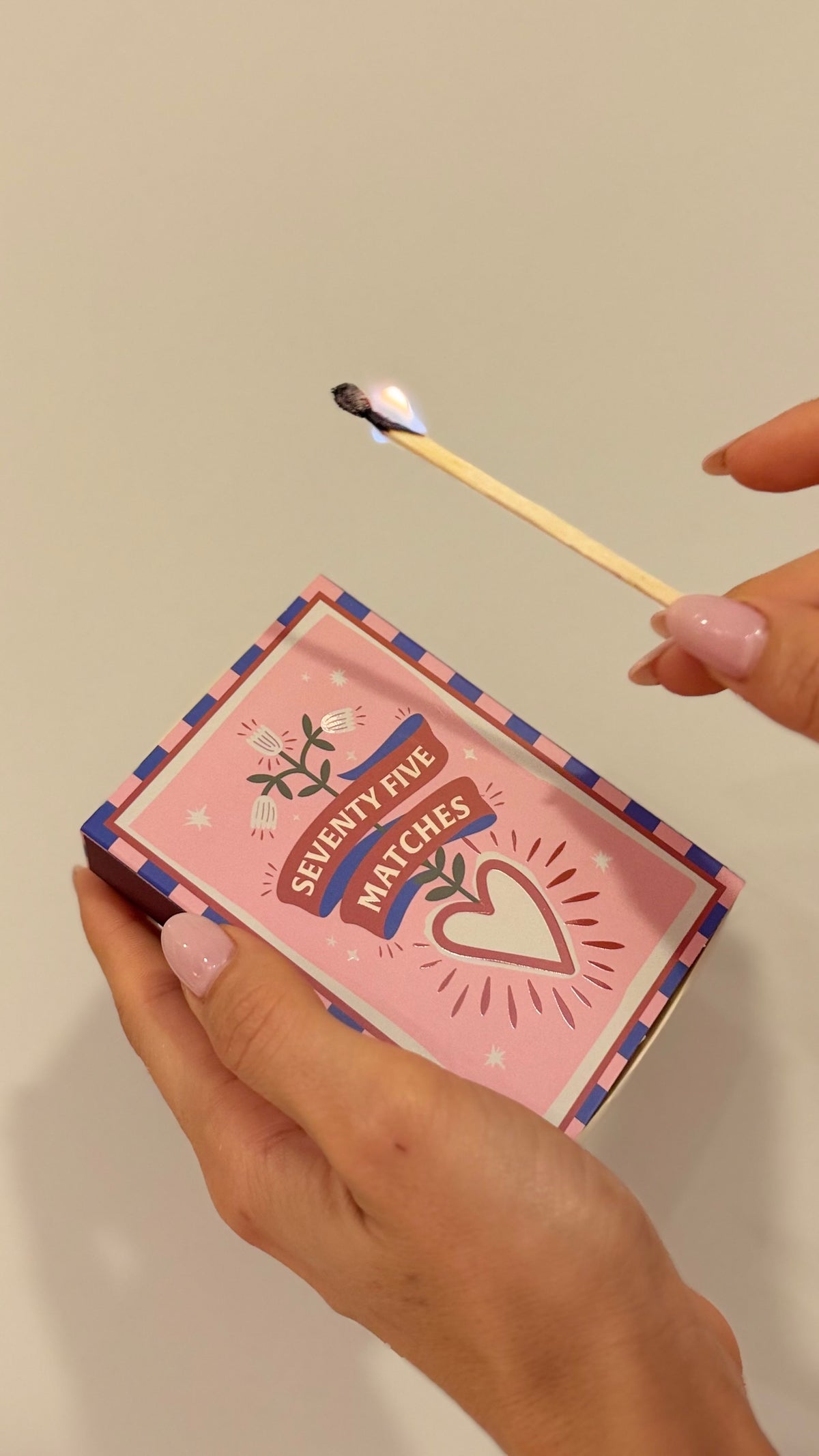 FIAMMIFERI Matches Hearts (75 Pcs) - Pink