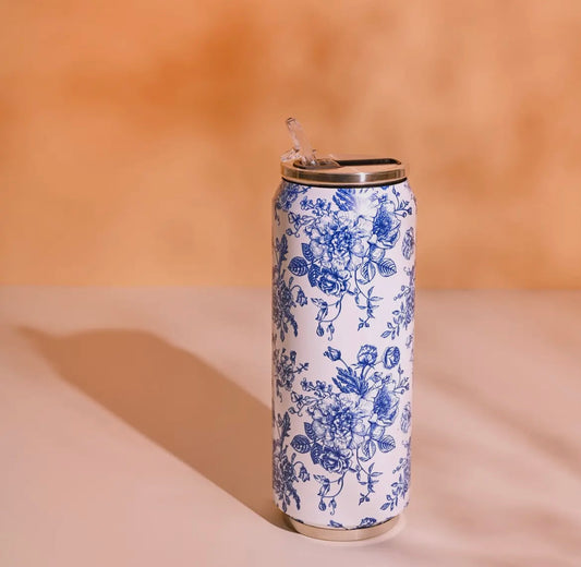 THERMOS BLUE FLOWERS DESIGN